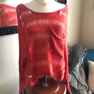 Bohemian sweater, Beautiful flow, orange